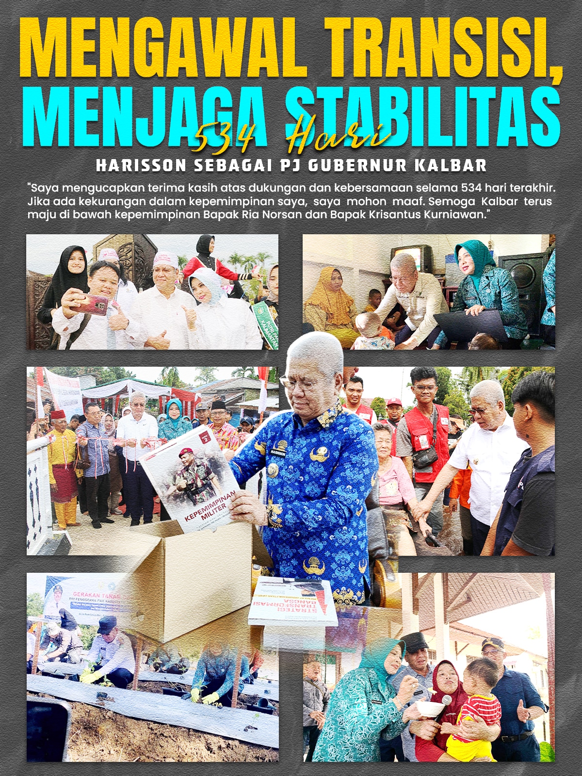 Mengawal Transisi, Menjaga Stabilitas: 534 Hari Harisson sebagai Pj Gubernur Kalbar