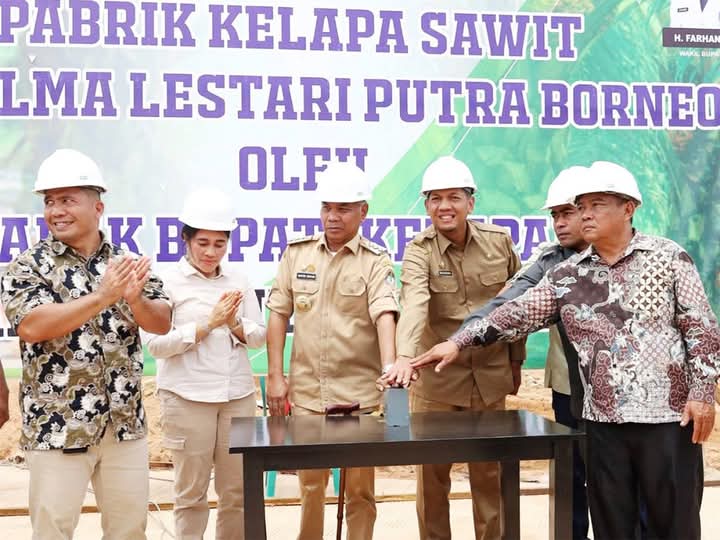 Bupati Martin Rantan Resmikan Pabrik Kelapa Sawit PT Palma Lestari Putra Borneo