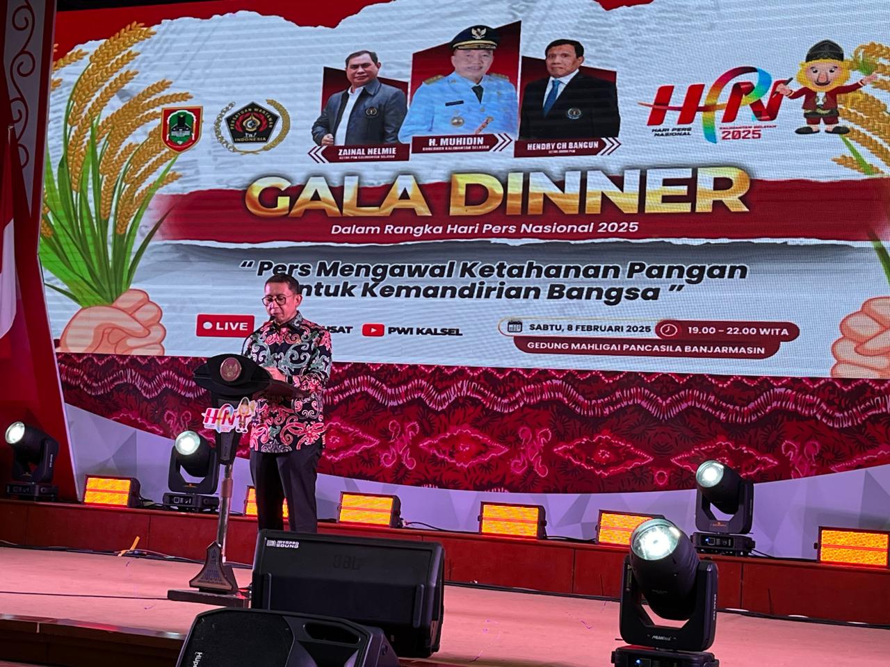 Gala Dinner HPN 2025 Banjarmasin, Fadli Zon: Pers Tidak Bisa Pisah dengan Kebudayaan