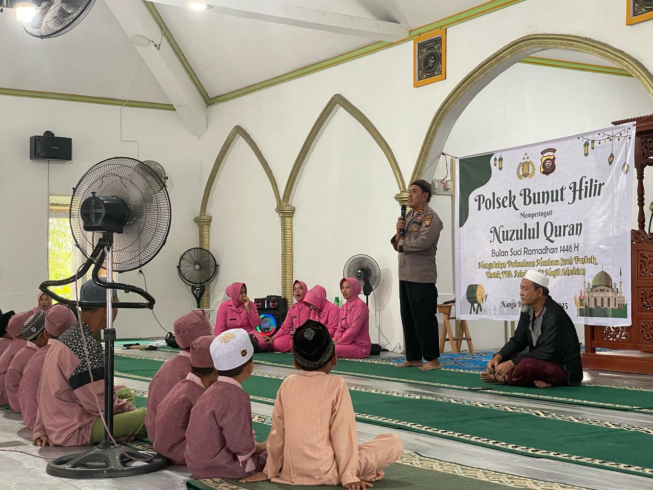 Peringati Nuzulul Qur'an, Polsek Bunut Hilir Gelar Lomba Baca Surah Pendek dan Buka Puasa Bersama