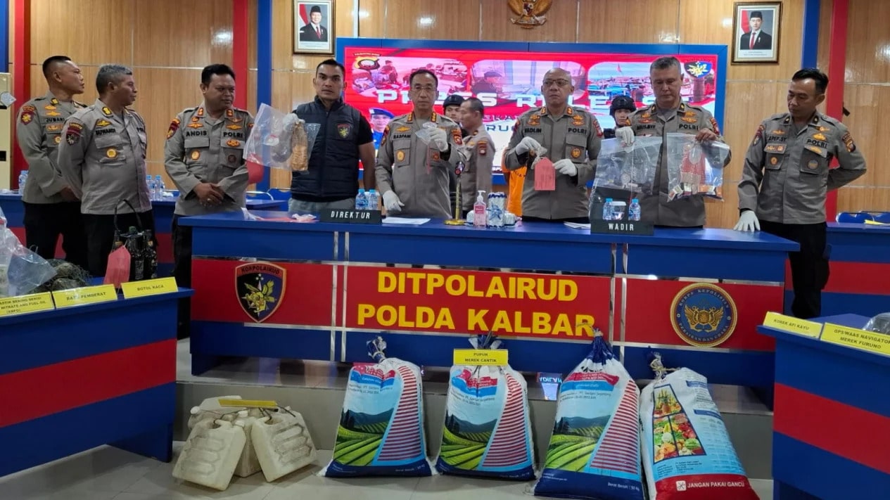Polairud Polda Kalbar Gagalkan Bom Ikan di Perairan Sambas, Tersangka Terancam Hukuman Mati