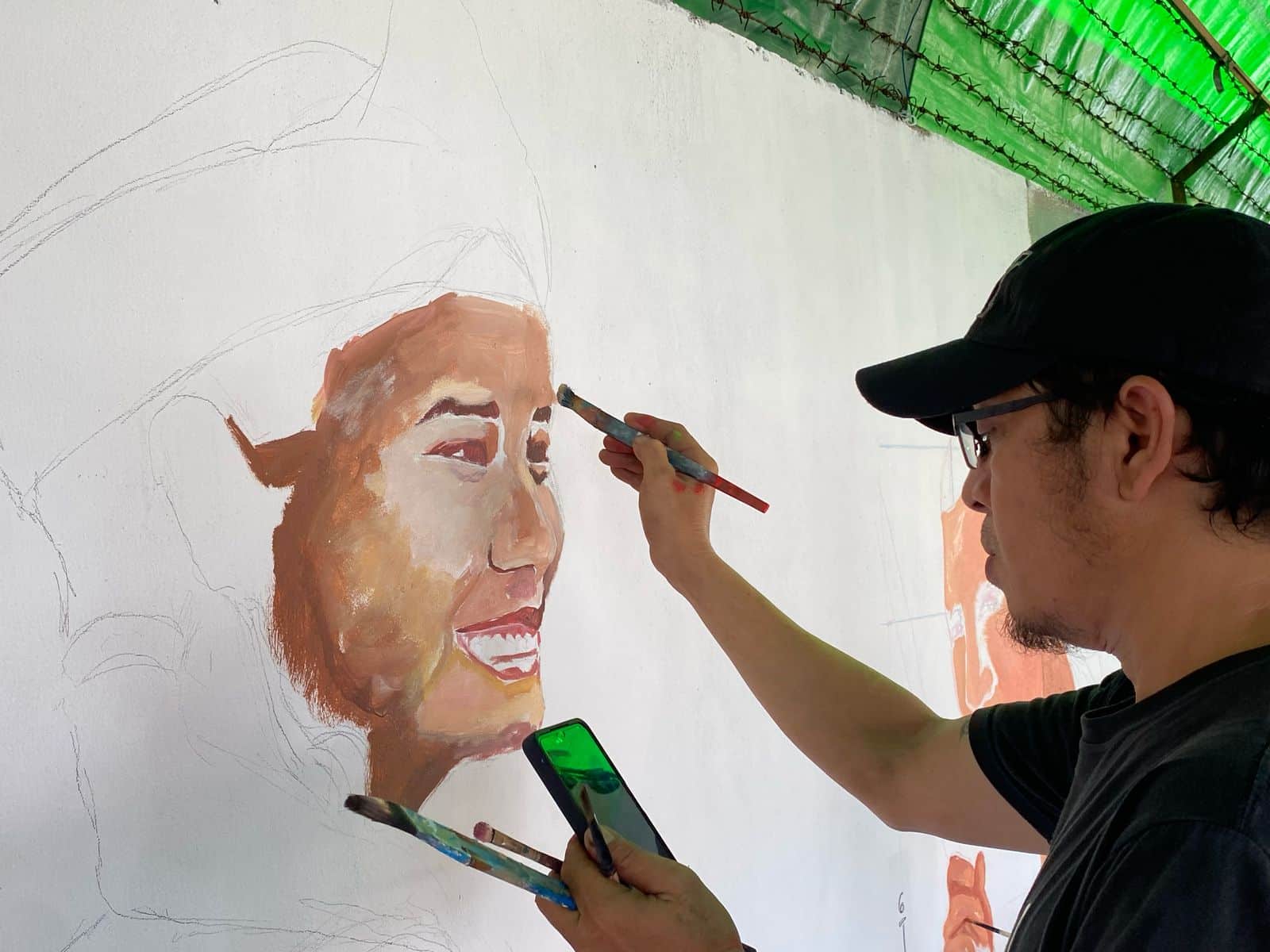 Pelajar dan Seniman Pontianak Warnai Taman Budaya Lewat Mural