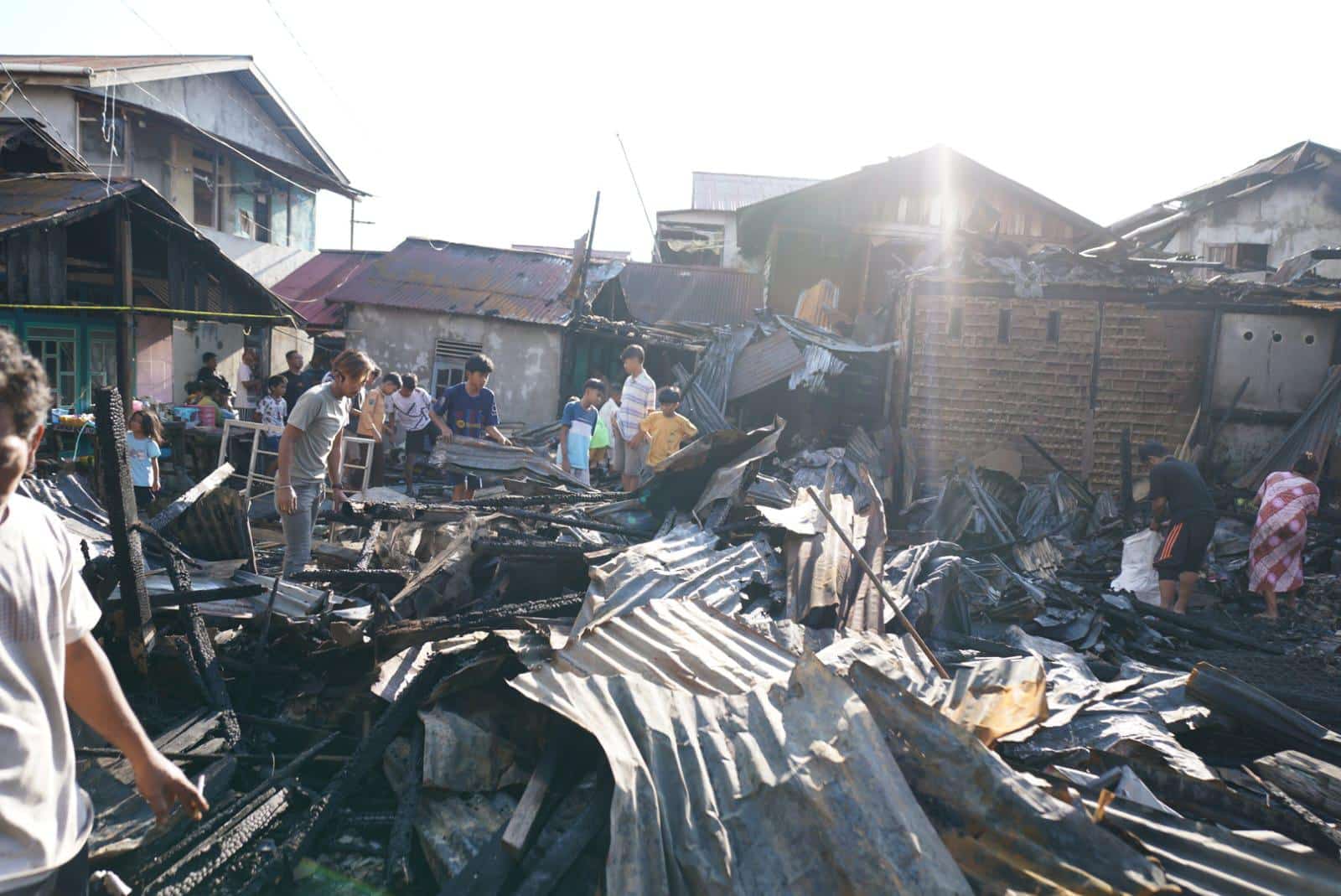 Kebakaran di Kampung Beting, Tujuh Rumah Ludes Dilahap Api