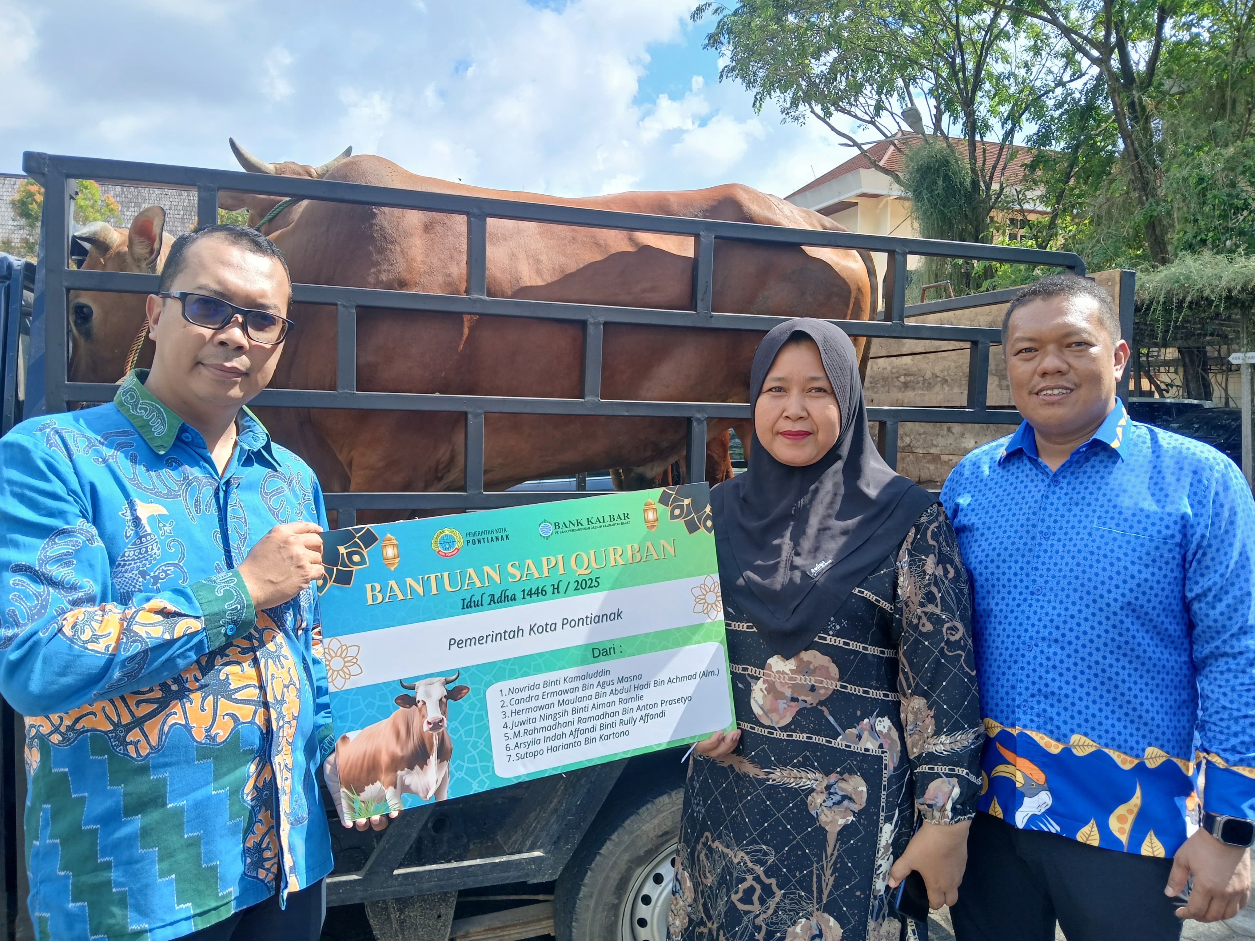 Bank Kalbar Salurkan 29 Sapi Kurban ke Seluruh Wilayah Kalbar