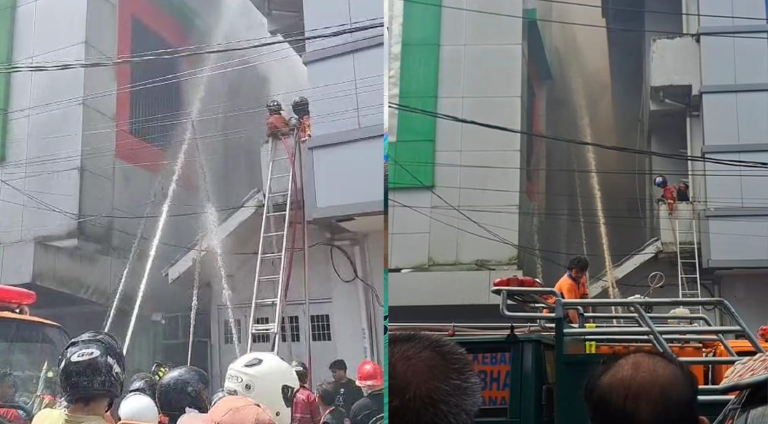 Kebakaran Toko Elektronik di Nusa Indah II Pontianak, Dua Orang Sesak Nafas