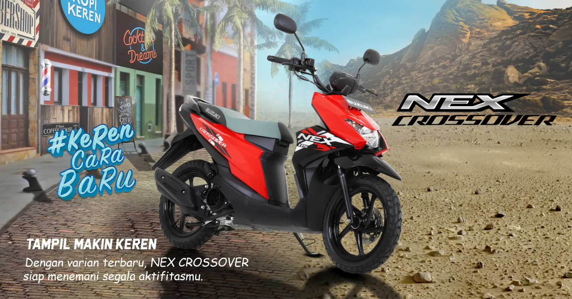 Saatnya Ganti Gaya! Suzuki NEX CROSSOVER Jawab Kebutuhan Bikers Sporty Masa Kini