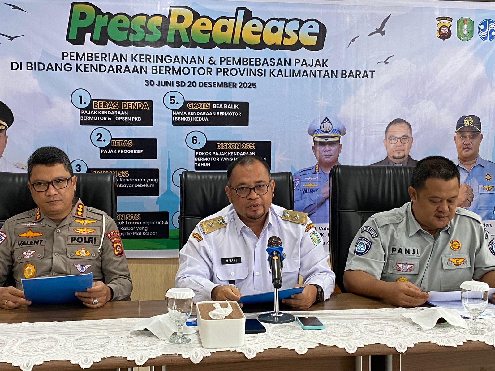 Kabar Gembira! Pemprov Kalbar Beri Diskon dan Bebas Denda Pajak Kendaraan hingga Desember 2025