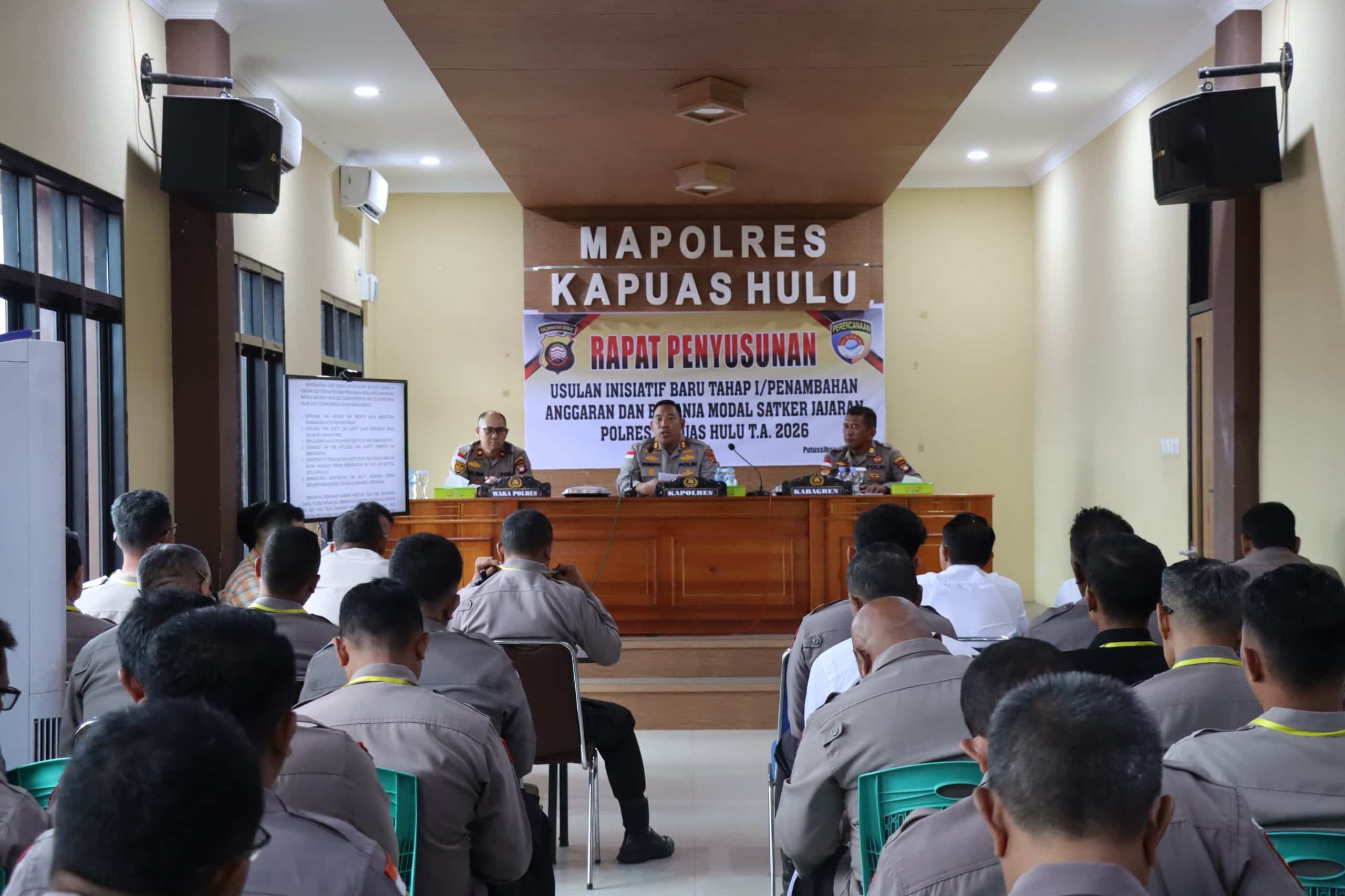 Kapolres Kapuas Hulu Pimpin Rapat Penyusunan Usulan Inisiatif Baru dan Penambahan Anggaran 2026