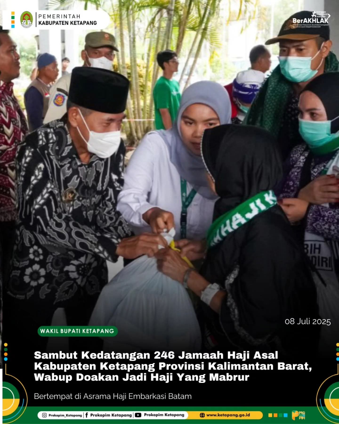 Wabup Jamhuri Sambut Kedatangan 246 Jemaah Haji Ketapang di Batam