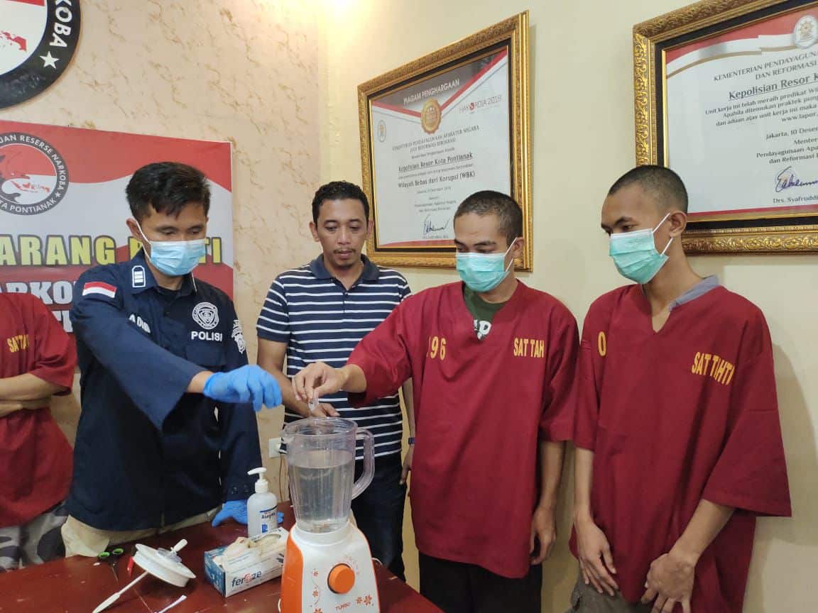 Satnarkoba Polresta Pontianak Musnahkan 36,17 Gram Sabu, 6 Tersangka Diamankan dari 4 TKP