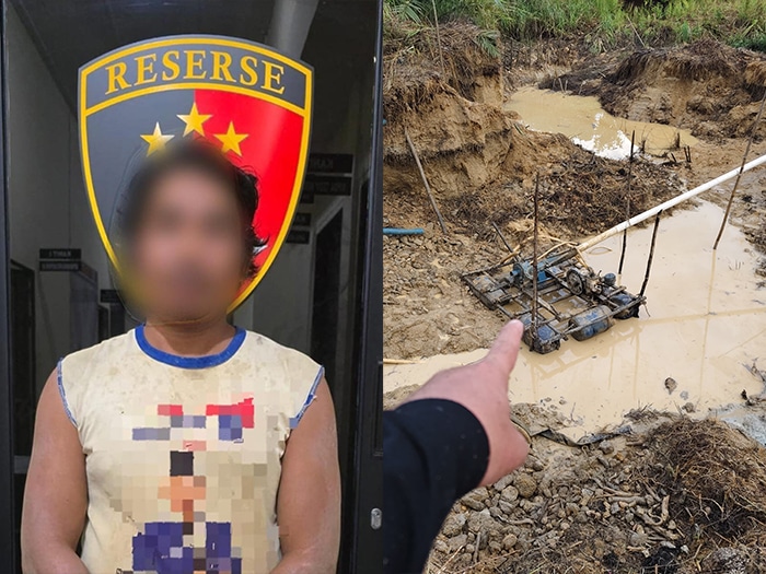 Polisi Gerebek Tambang Emas Ilegal di Sekadau, Satu Pelaku Tertangkap, Empat Kabur ke Hutan