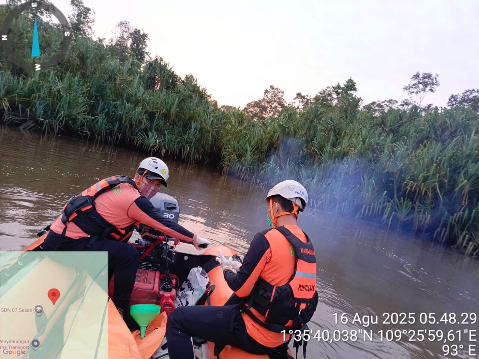 Warga Landak Ditemukan Meninggal Setelah Hilang Tiga Hari di Sungai Sajingan