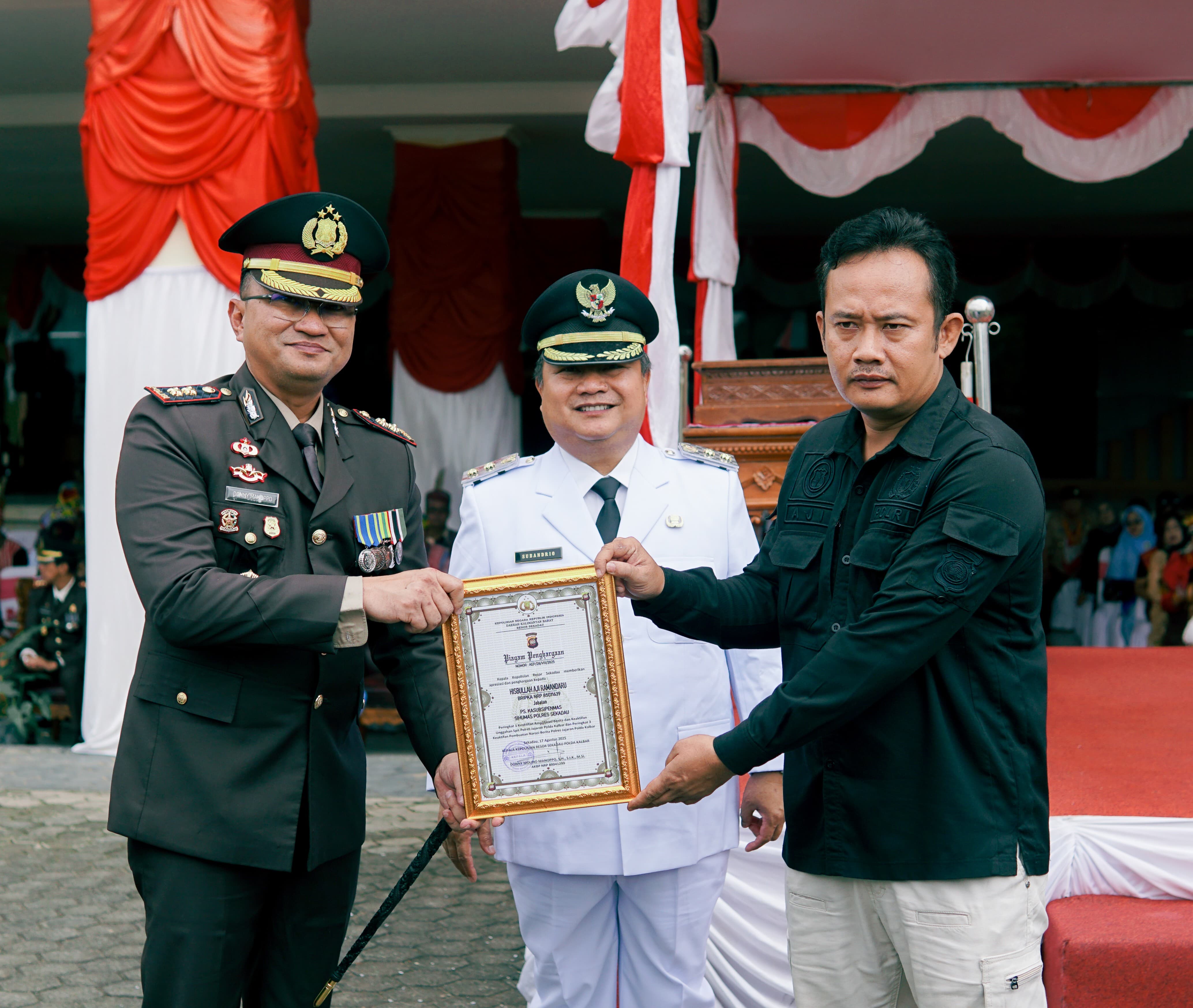 Humas Polres Sekadau Raih Penghargaan Bidang Kehumasan