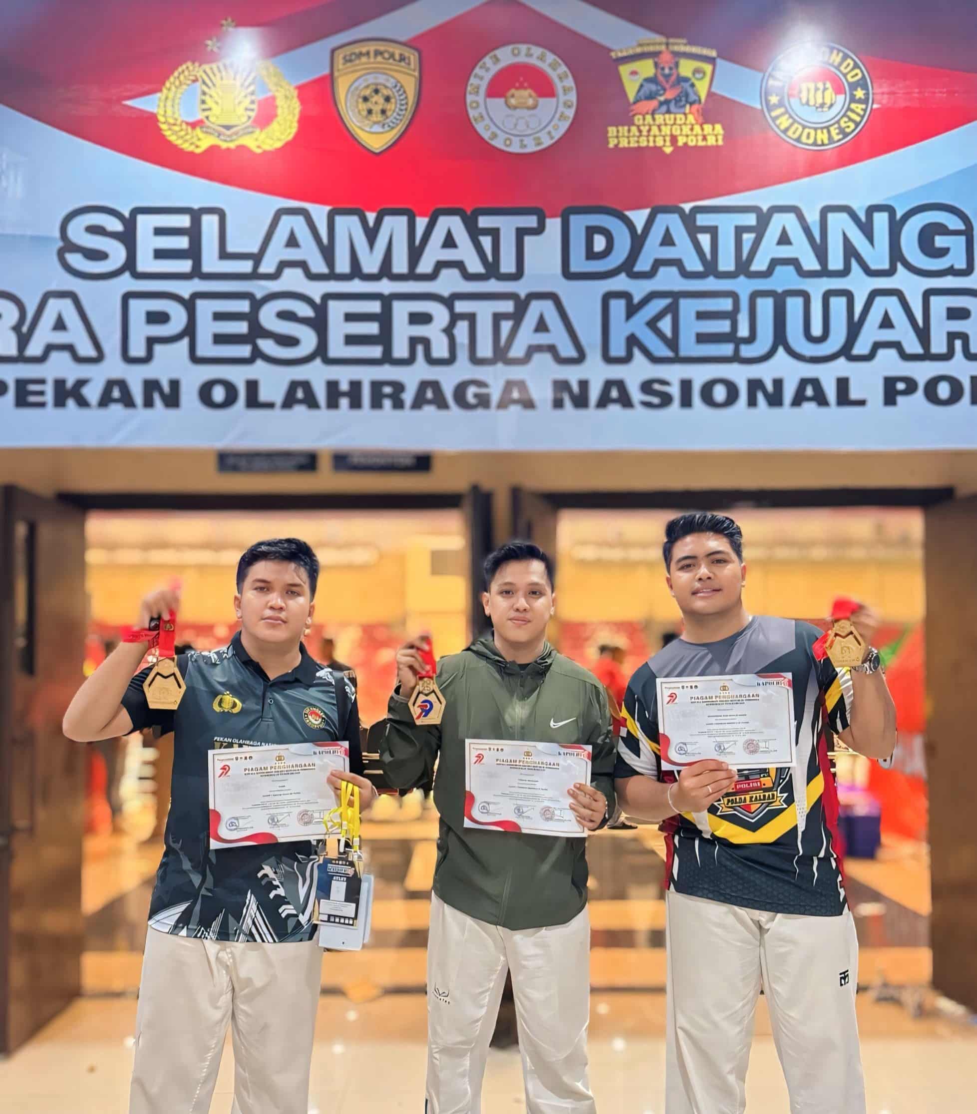 Tiga Atlet Taekwondo Polda Kalbar Sabet Tiga Medali Emas di Kapolri Cup di Semarang