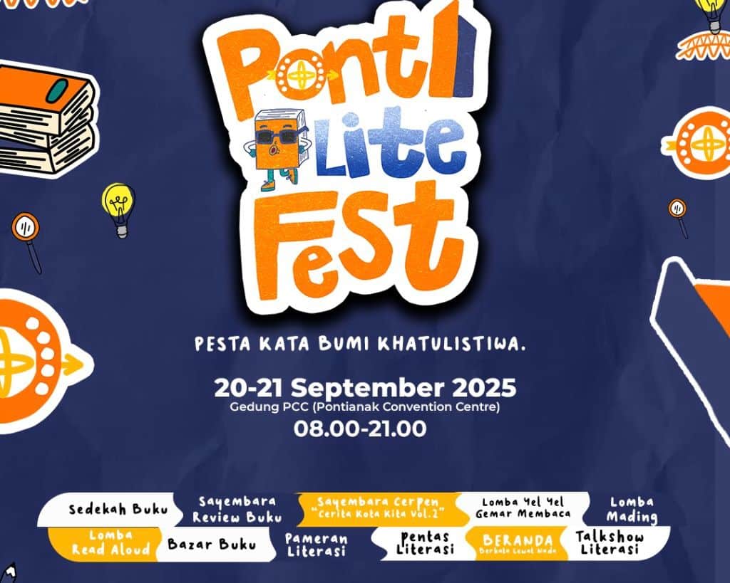 PontiLite Fest 2025 Meriahkan Bulan Gemar Membaca di Pontianak, dari Sedekah Buku, Bazar, Lomba hingga Talkshow
