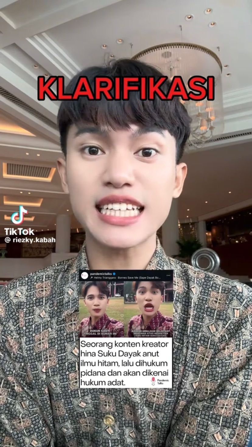 Riezky Kabah Buka Suara Usia Dilaporkan ke Polda Kalbar Soal Hina Suku Dayak