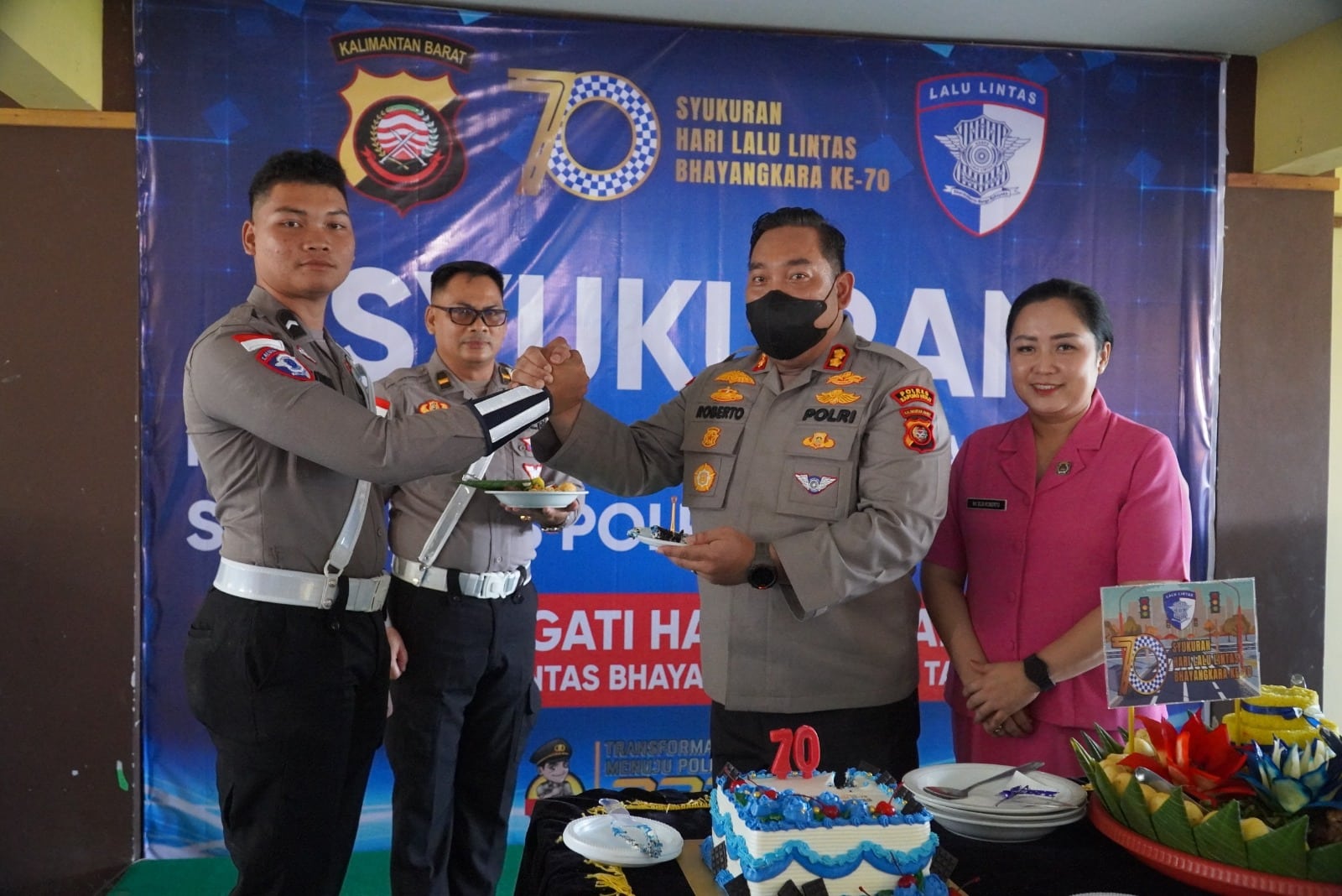 Satlantas Polres Kapuas Hulu Gelar Syukuran HUT ke-70 Tahun