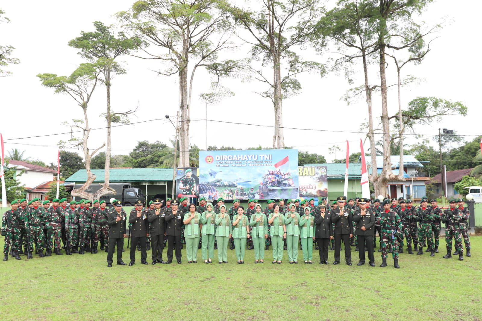 Kodim Putussibau Gelar Upacara HUT TNI, Panglima: Prajurit Harus Waspadai Isu Berbau Provokasi