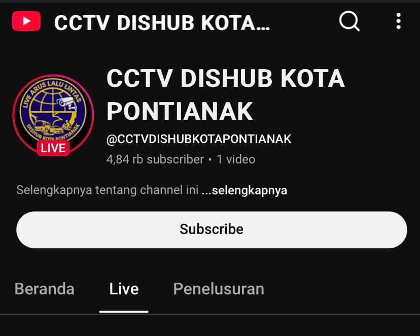 Warga Kini Bisa Pantau Macet dari Rumah, Dishub Pontianak Hadirkan CCTV Live Streaming di YouTube