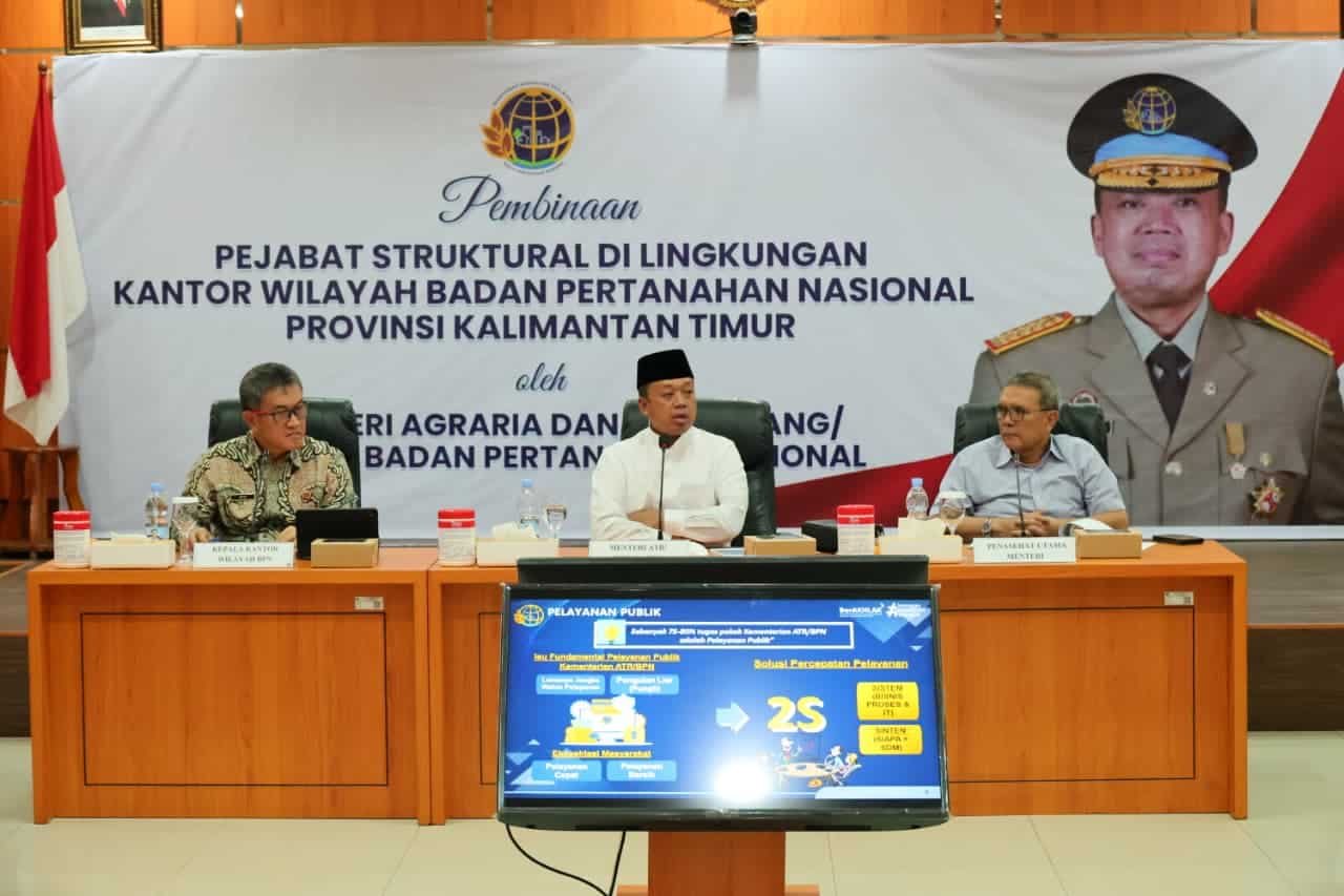 Bahas Proses Bisnis Layanan dan SDM di Kaltim, Menteri Nusron: Kita Perlu Bertransformasi