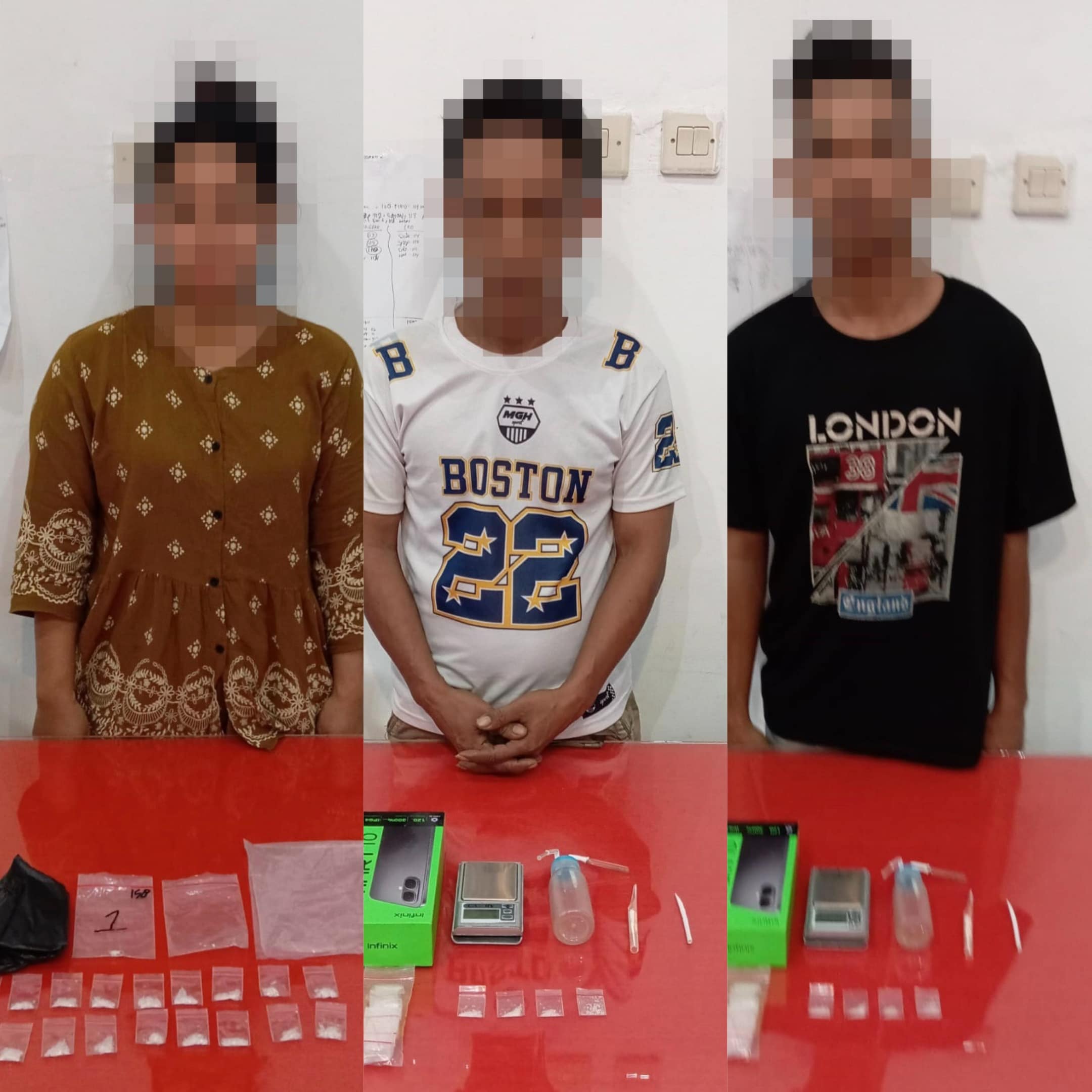 Tiga Pengedar Sabu Diringkus Polsek Simpang Hulu, Sita Belasan Gram Barang Bukti