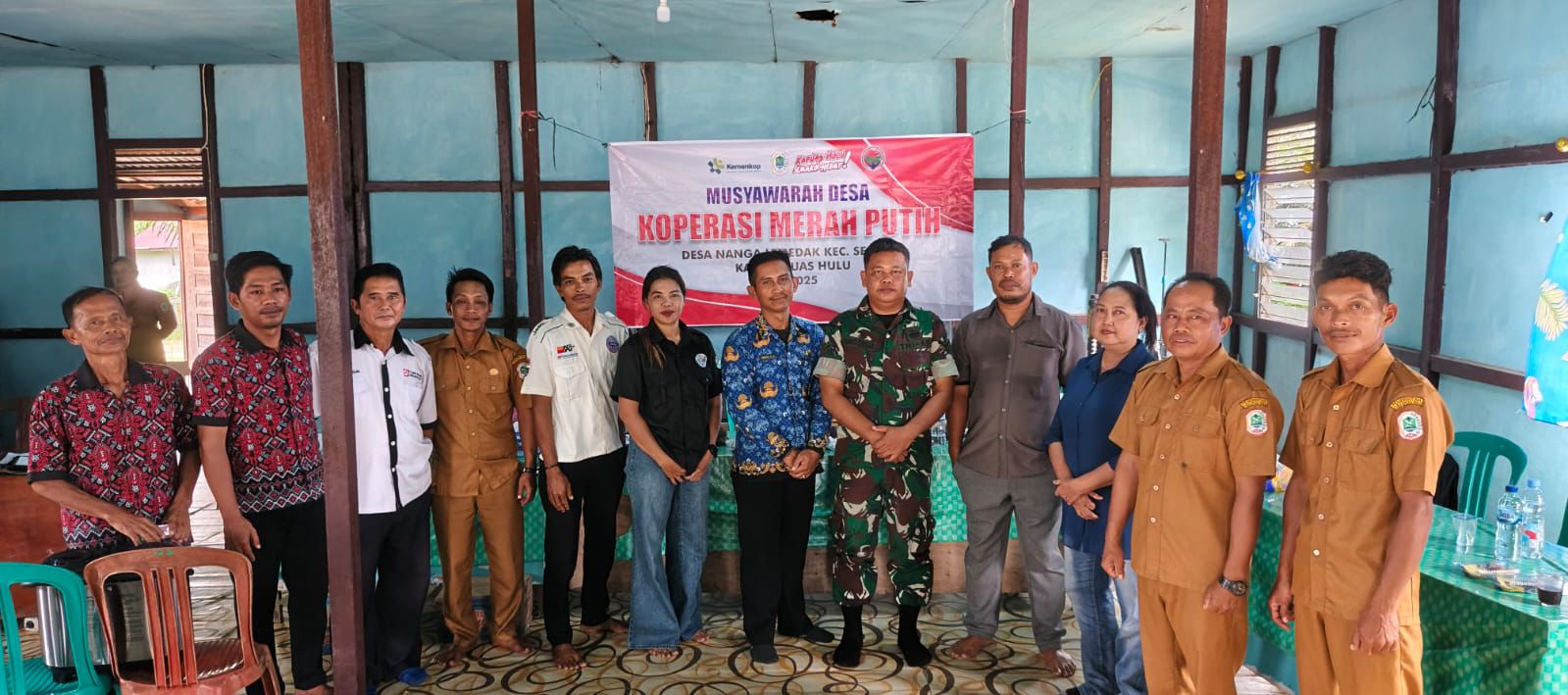 Babinsa Koramil Semitau Hadiri Musdes RKPDes Merah Putih dan Rembuk Stunting