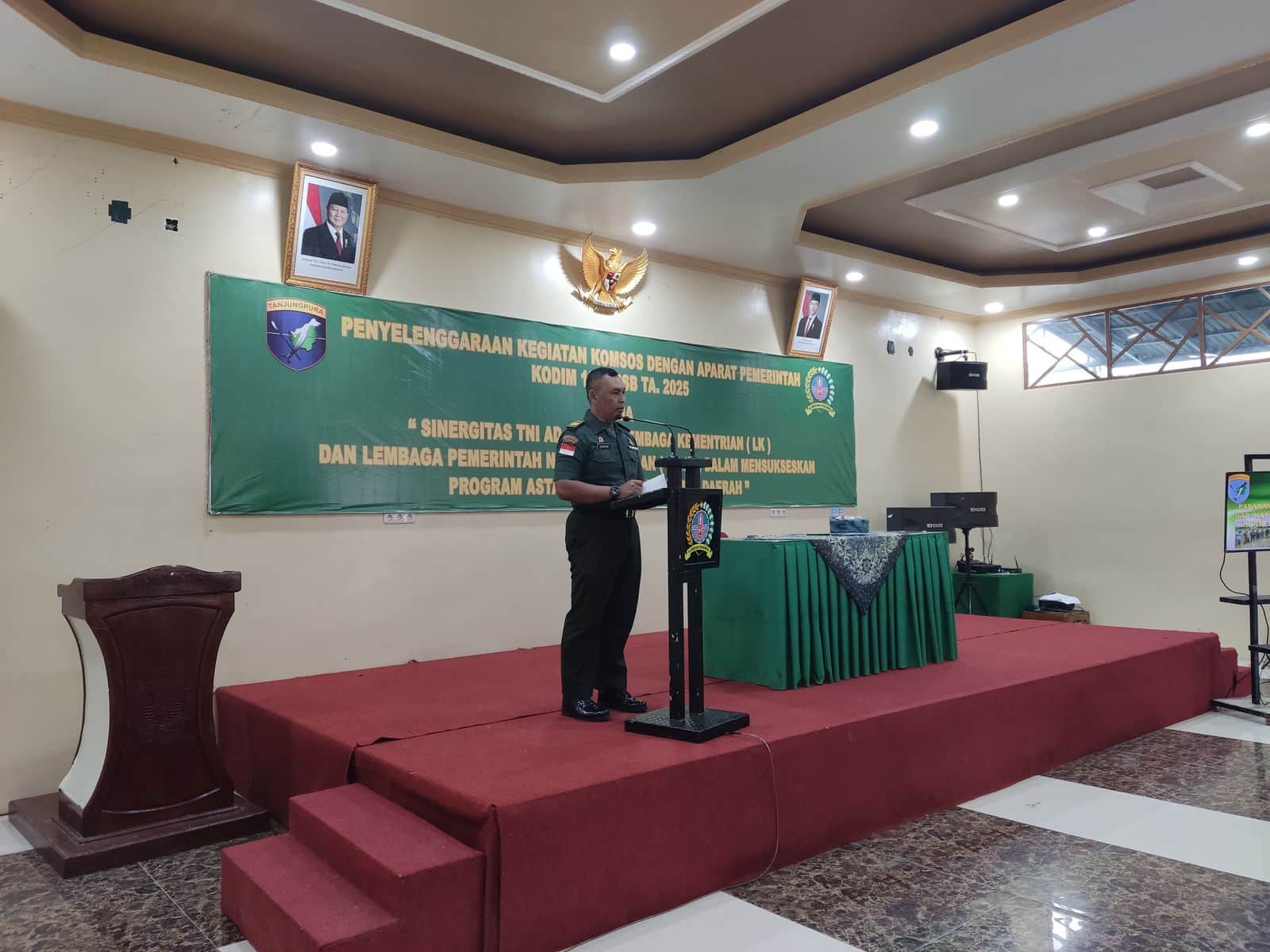 Gelar Komsos, Kodim Putussibau Perkuat Sinergi Bangun Daerah bersama Pemerintah