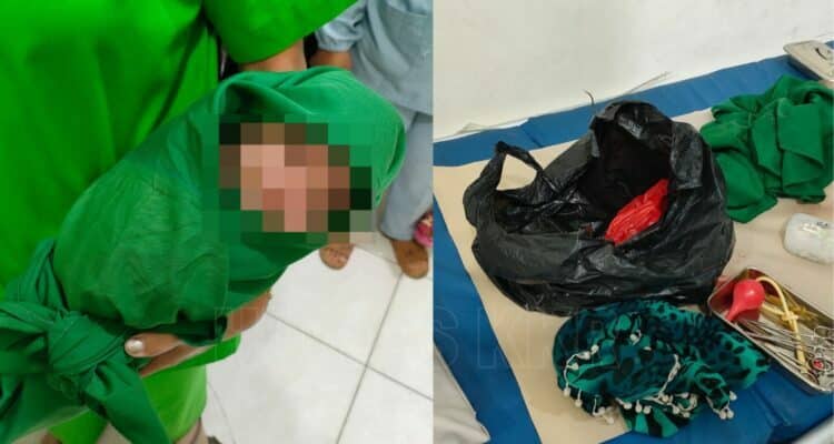 Bayi perempuan yang dibuang di dalam tempat sampah di Komplek Batara II RT 09/RW 01, Kecamatan Sungai Raya, Kabupaten Kubu Raya. (Foto: Jauhari)