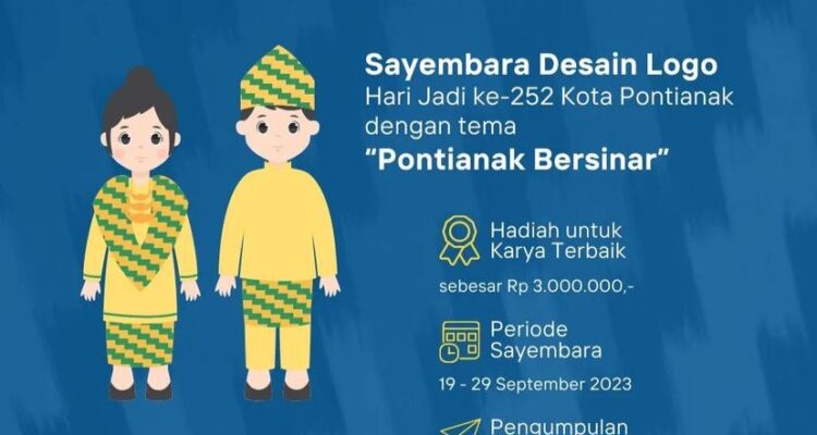 Sayembara desain logo Hari Jadi ke-252 Kota Pontianak bertajuk "Merancang Dua Lima Dua". (Foto: Instagram@pontinesia)