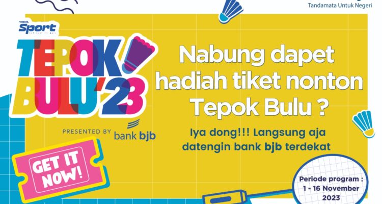 bank bjb mendukung penuh gelaran Vindes Sport - Tepok Bulu 2023 yang diselenggarakan Vindes Media pada 17 November 2023 di Istora Gelora Bung Karno. (Foto: bank bjb)