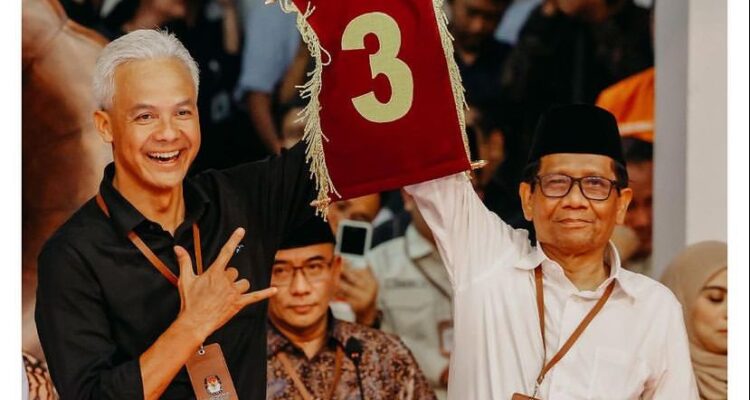 Pasangan Calon Presiden nomor urut 3 Ganjar Pranowo-Mahfud MD (Ganjar-Mahfud). (Foto: Instagram @ganjar_pranowo)