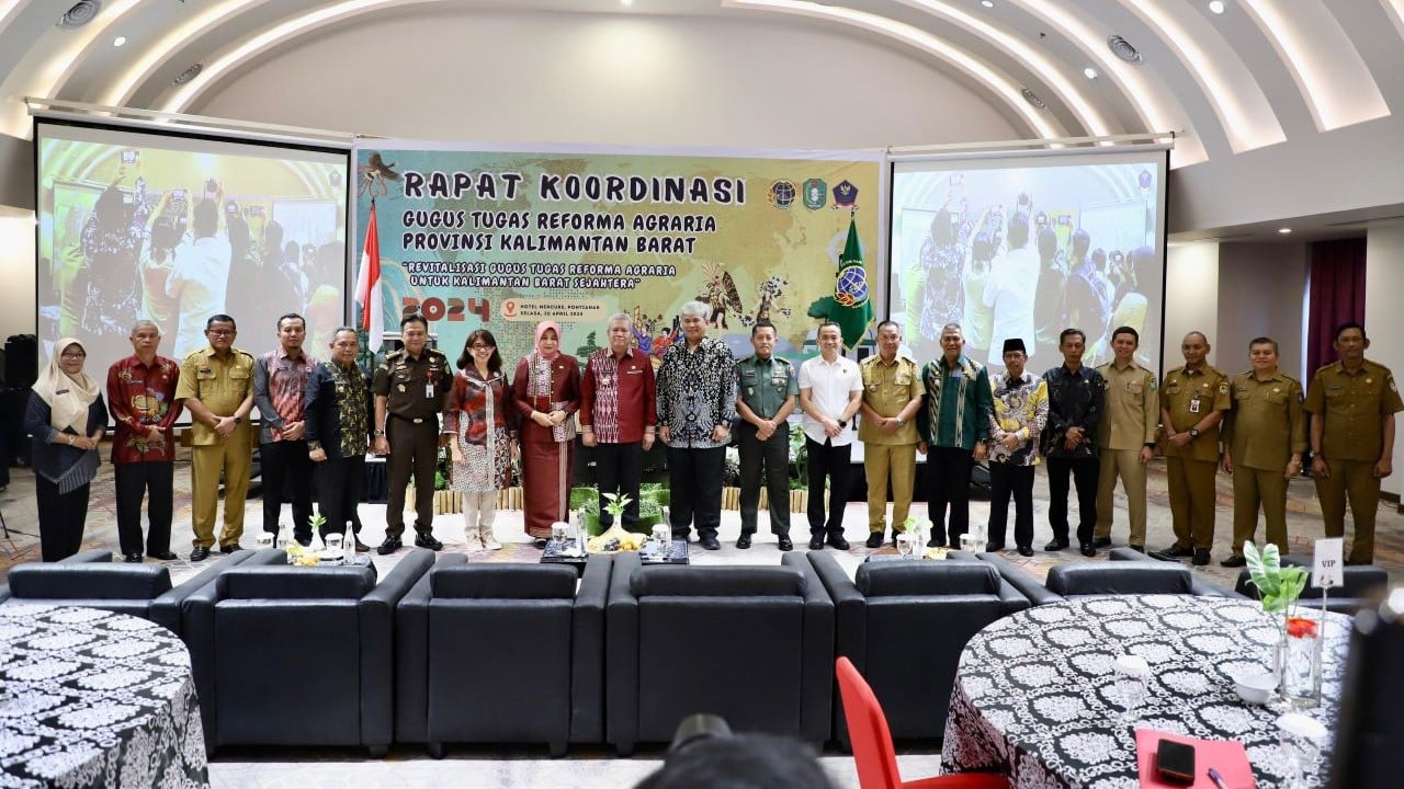 Peserta Rakor Gugus Tugas Reforma Agraria (GTRA) Provinsi Kalimantan Barat Tahun 2024