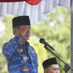 Pj Wali Kota Pontianak Ani Sofian saat memimpin upacara peringatan Hari Lahir Pancasila di lingkungan Pemerintah Kota Pontianak