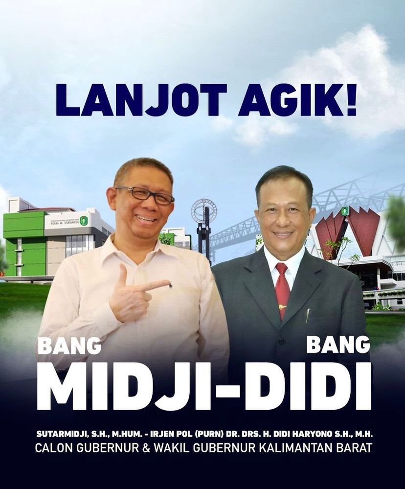 Sutarmidji-Didi Haryono, Sutarmidji-Didi, Didi Haryono, Pilgub Kalbar 2024, pendaftaran KPU Kalbar, Kapolda Kalbar, Komisaris Utama Bank Kalbar