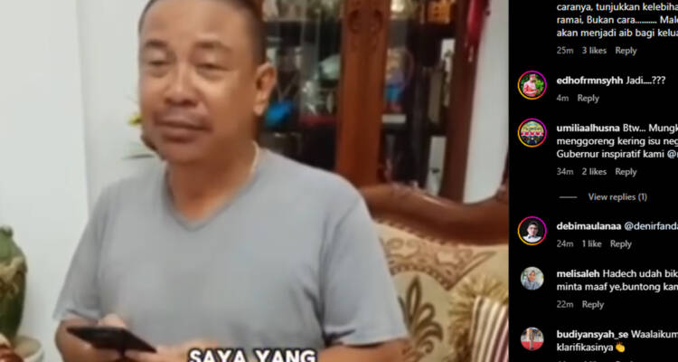 Tangkapan layar video Iwan Darmawan yang mengaku berdamai dengan Muda Mahendrawan