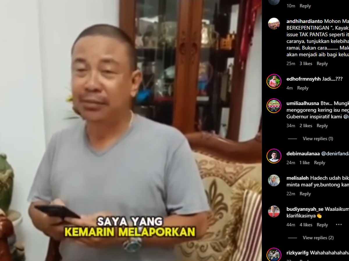 Tangkapan layar video Iwan Darmawan yang mengaku berdamai dengan Muda Mahendrawan