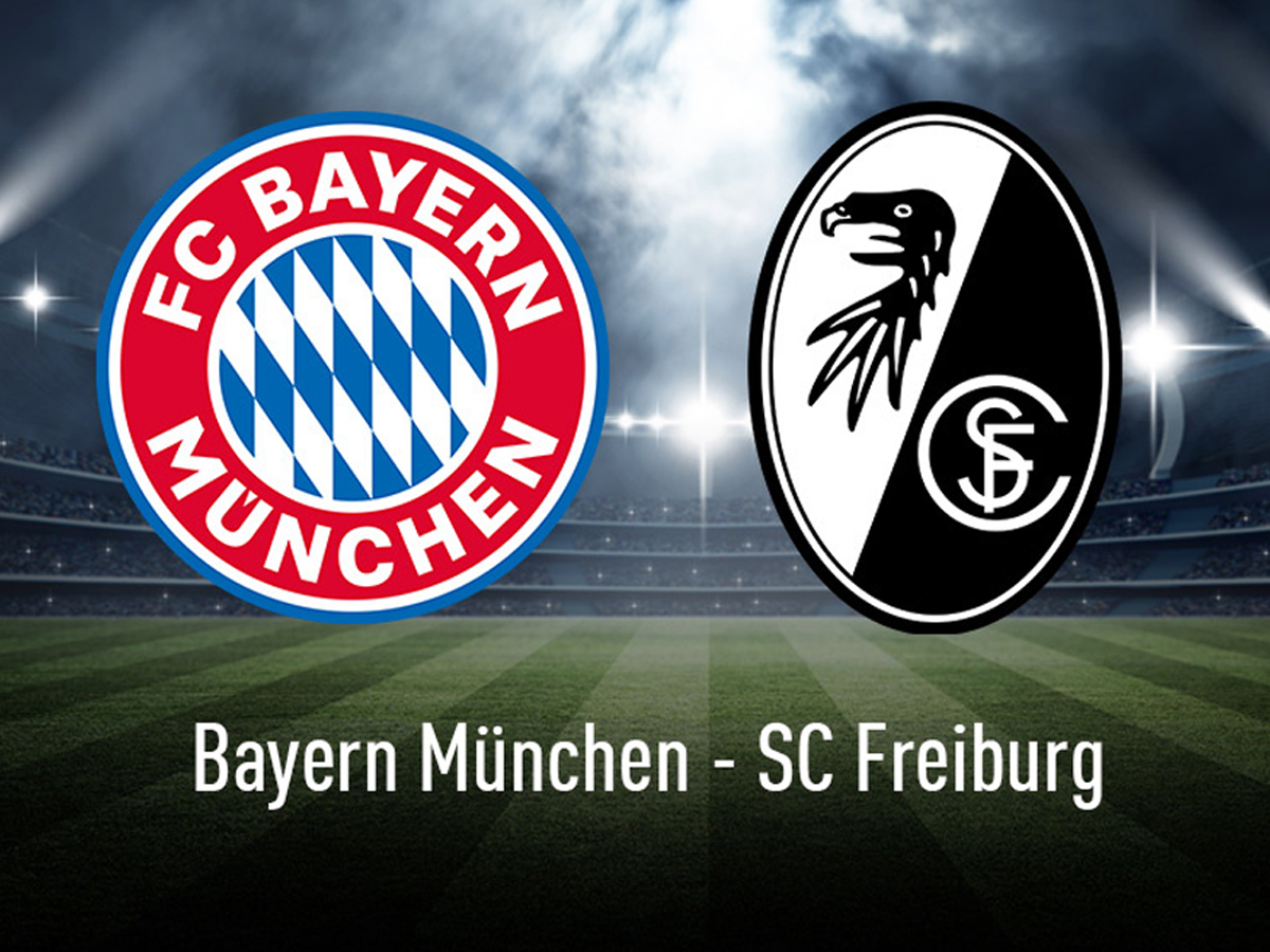 Poster Bayern Munich vs SC Freiburg yang akan bertanding pada malam ini