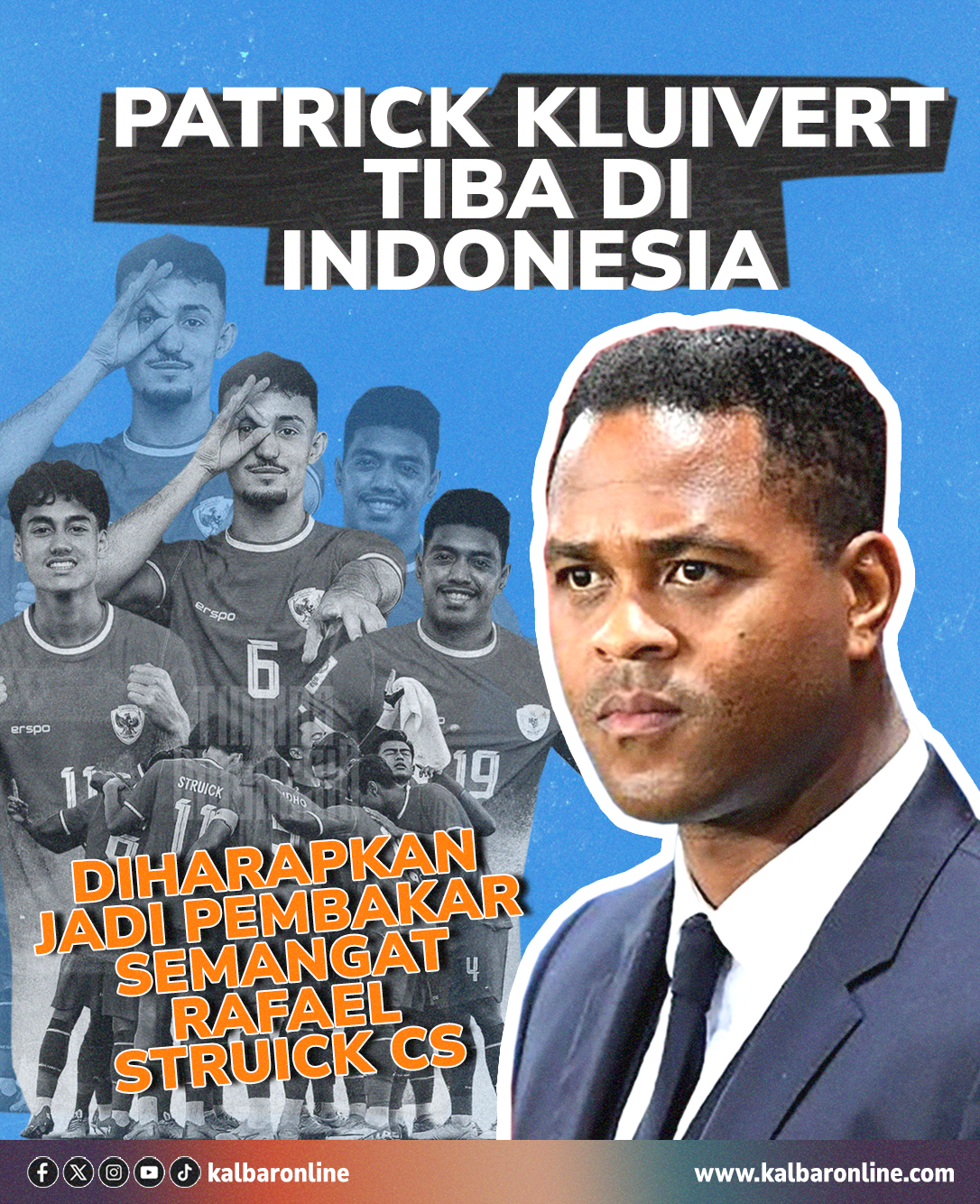 Patrick Kluivert tiba di Indonesia