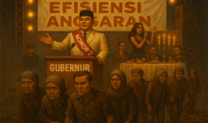 Efisiensi anggaran Kalbar, Ria Norsan Kalimantan Barat, janji kampanye Ria Norsan, jalan mulus Kalbar, pesta gubernur Kalbar, open house Ria Norsan, anthem kampanye, penyalahgunaan APBD, kepala daerah terkaya Kalbar, mentalitas politikus Indonesia