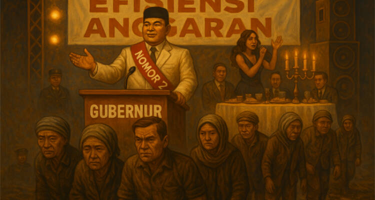 Efisiensi anggaran Kalbar, Ria Norsan Kalimantan Barat, janji kampanye Ria Norsan, jalan mulus Kalbar, pesta gubernur Kalbar, open house Ria Norsan, anthem kampanye, penyalahgunaan APBD, kepala daerah terkaya Kalbar, mentalitas politikus Indonesia